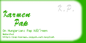 karmen pap business card